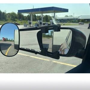 K-Source 5in x 7in Black Universal Clip-On Trailer Towing Mirror! New!